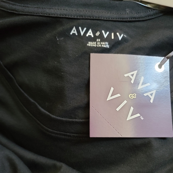 Women's Plus Size Long Sleeve Scoop Neck T-Shirt - - Picture 3 of 3